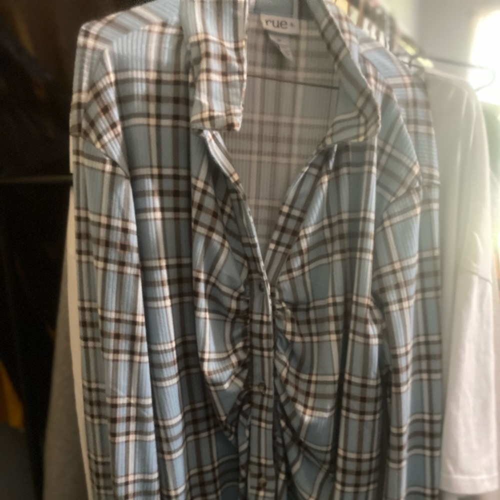 Button up plaid shirt
